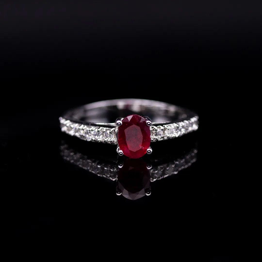 Natural ruby ring