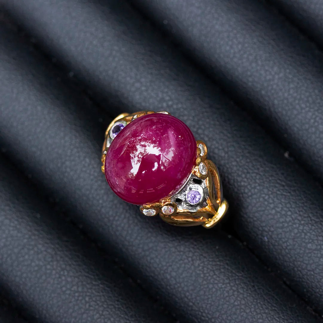 Natural ruby ring