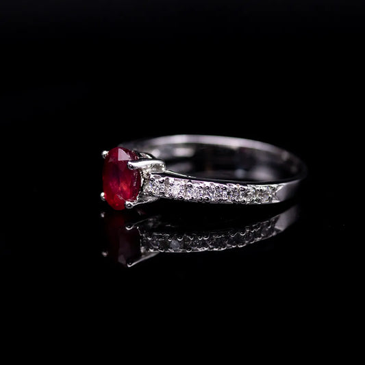 Natural ruby ring