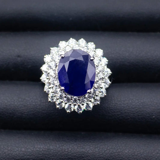 Thailand natural handmade sapphire ring