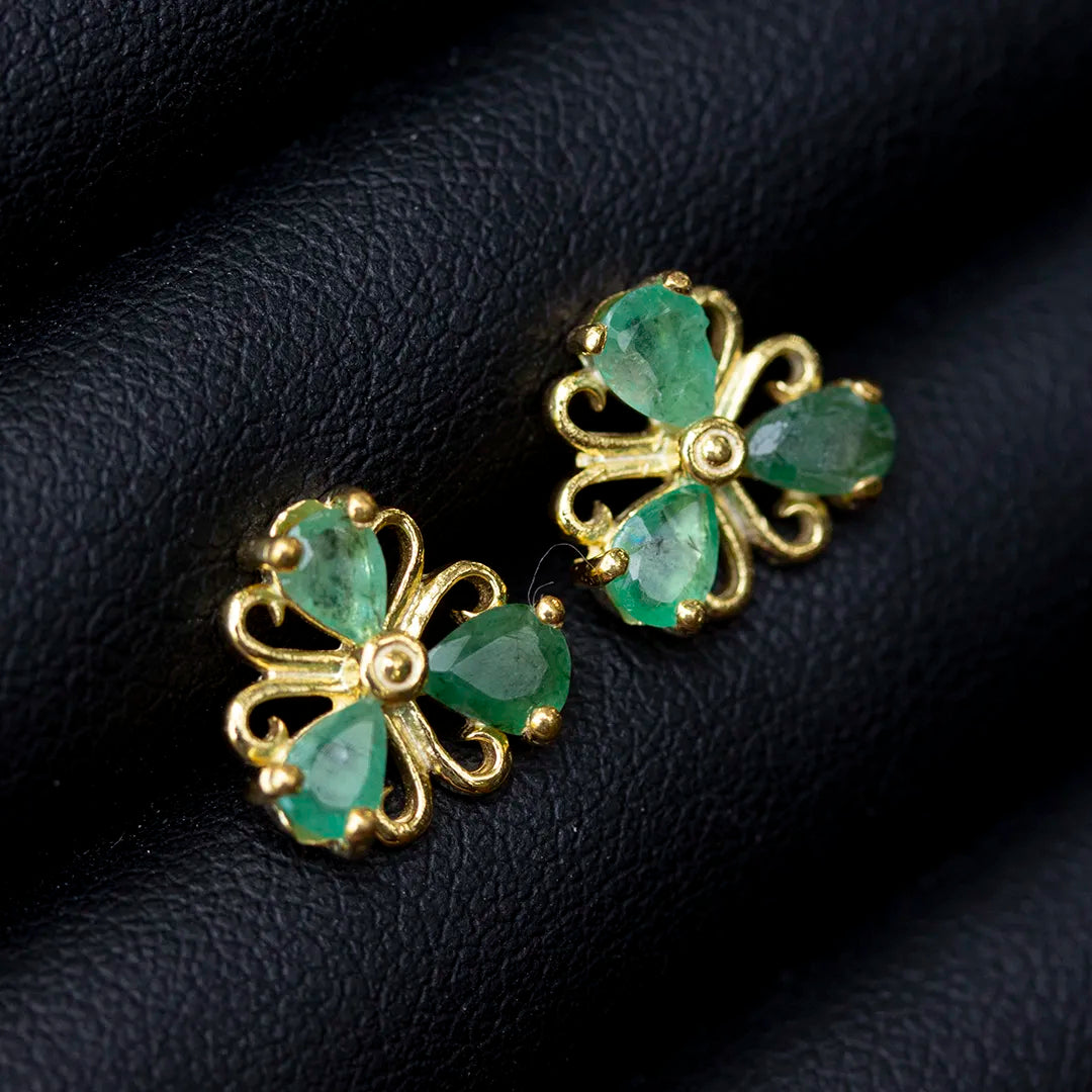 Natural Colombian Emerald Earrings