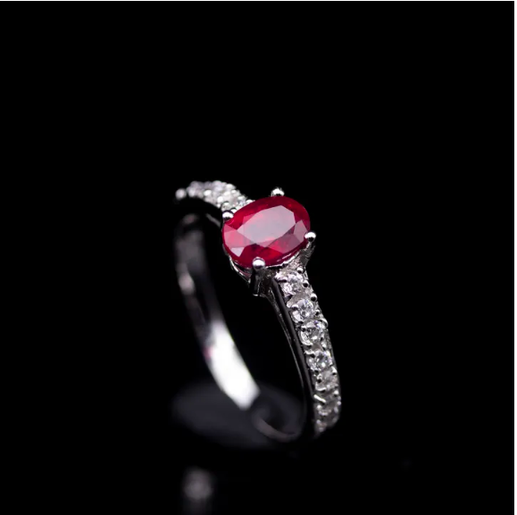 Natural ruby ring