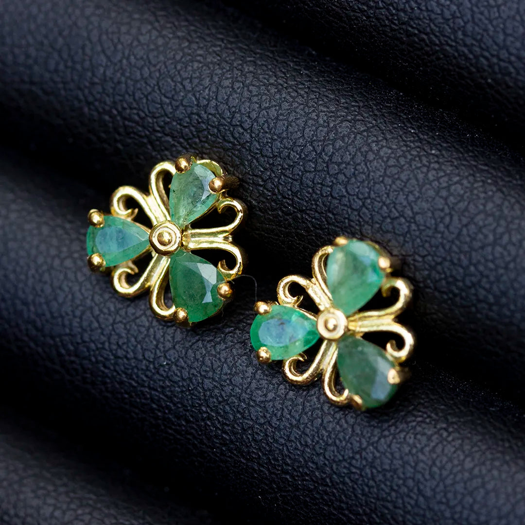 Natural Colombian Emerald Earrings