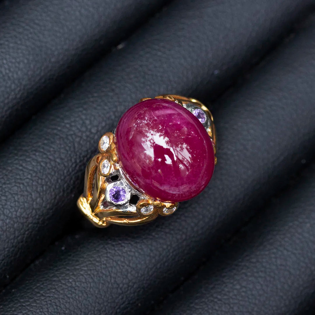 Natural ruby ring