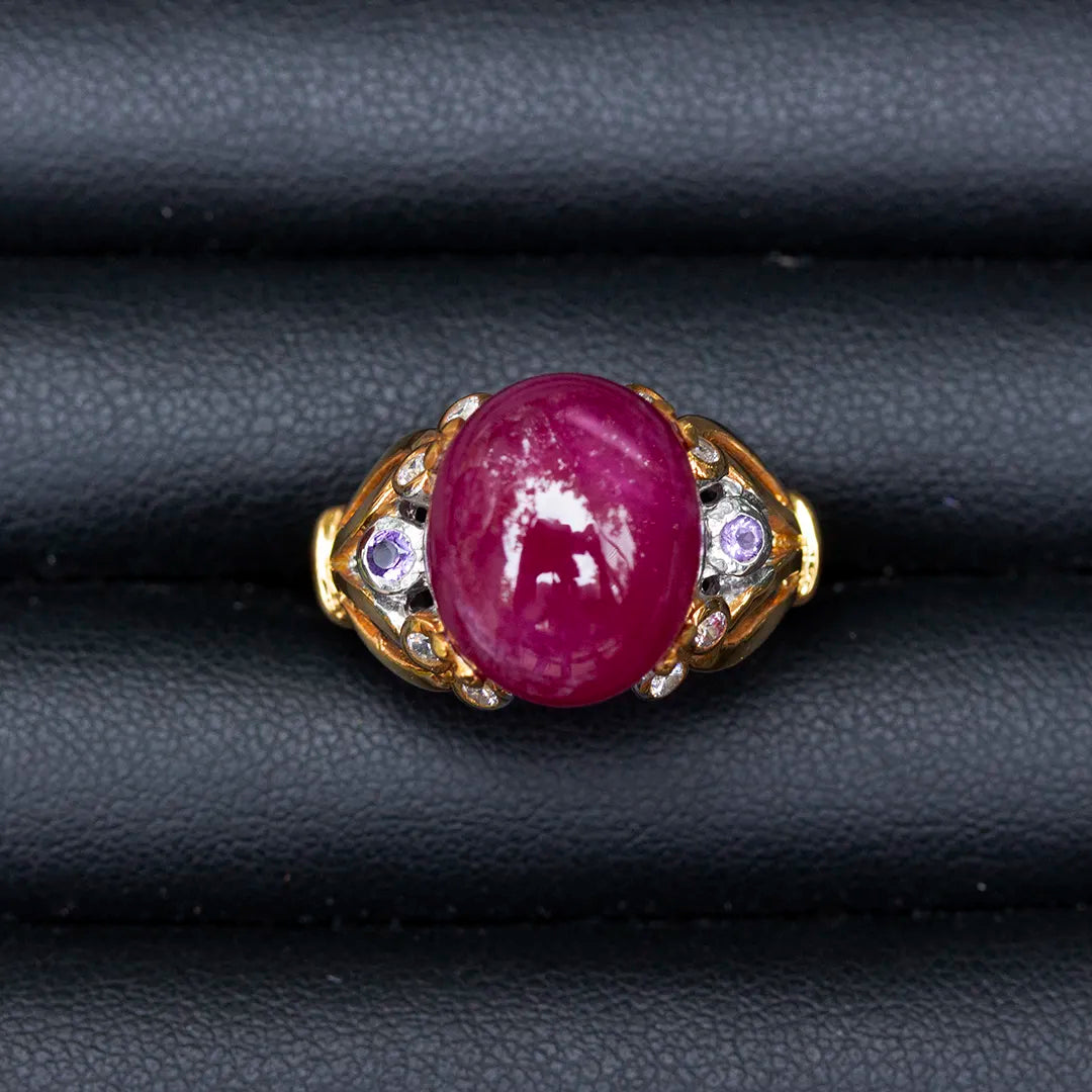 Natural ruby ring